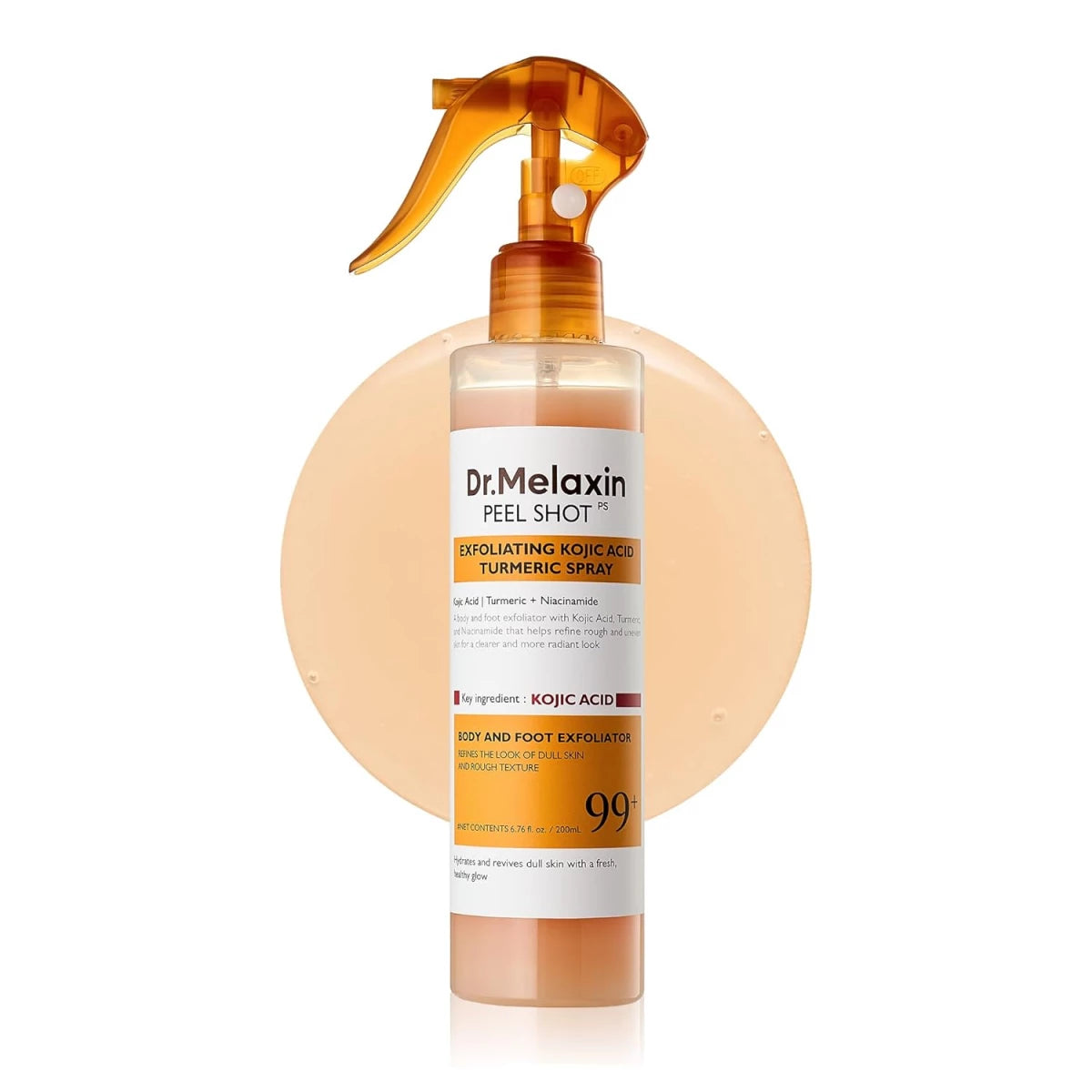 Dr melaxin peel shot exfoliating kojic acid turmeric spray
