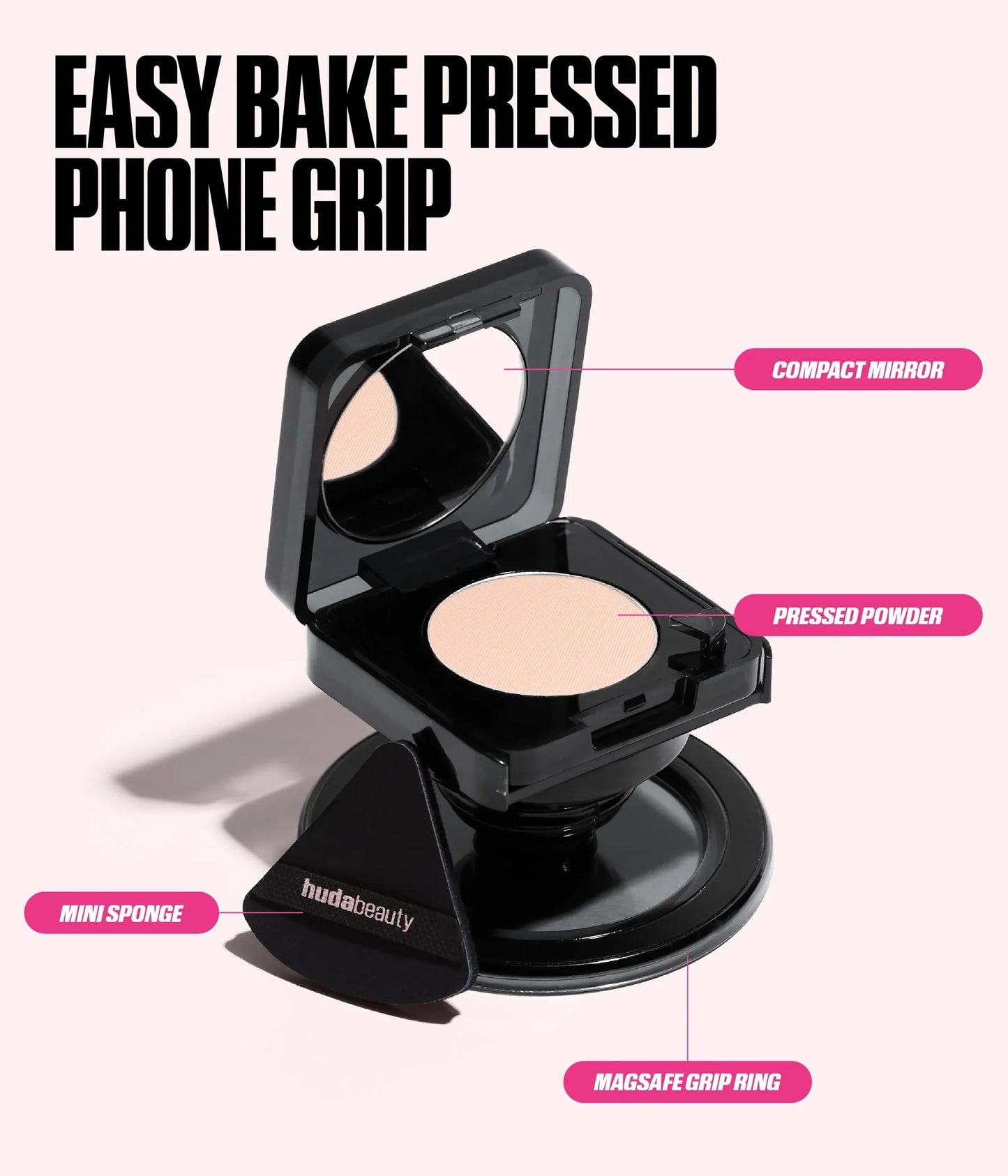 Huda beauty easy bake pressed powder phone grip
