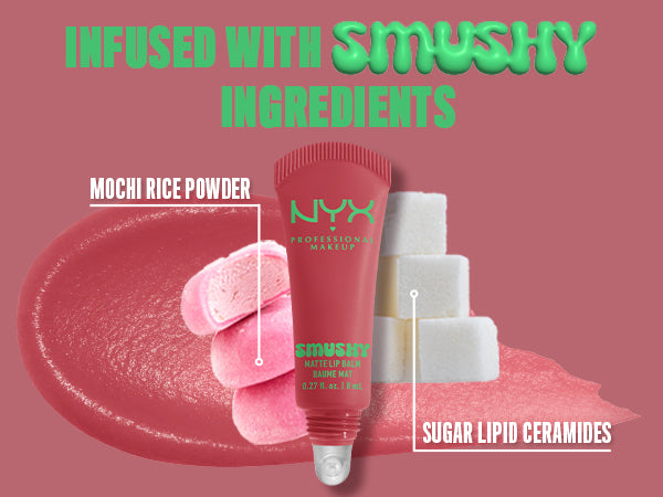 NYX Professional Makeup Smushy, Matte Lip Balm, Soft Diffused Colour, Matte Finish