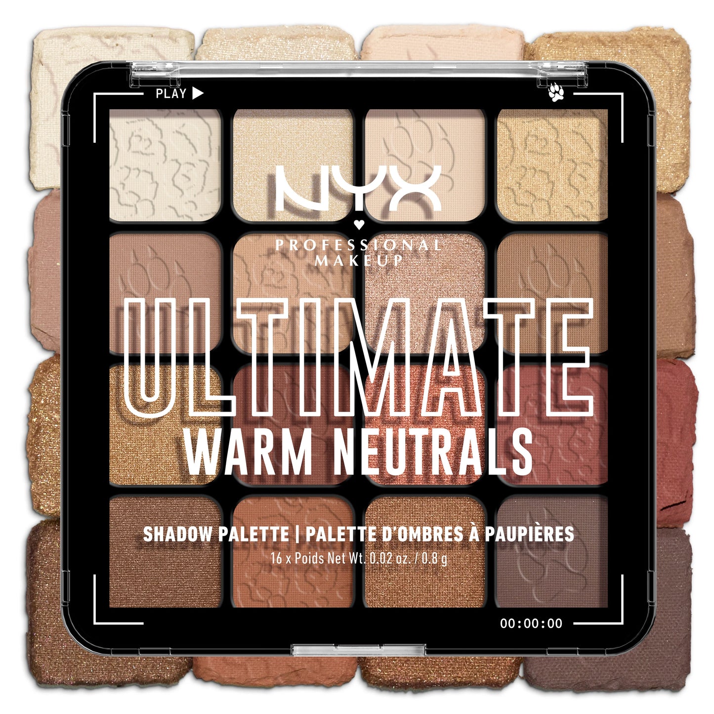 NYX Professional Makeup Ultimate Shadow Palette Vegan 16-Pan - Warm Neutrals