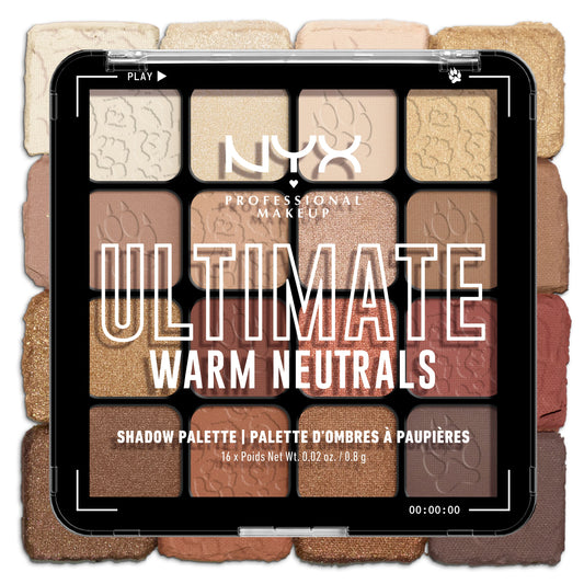 NYX Professional Makeup Ultimate Shadow Palette Vegan 16-Pan - Warm Neutrals