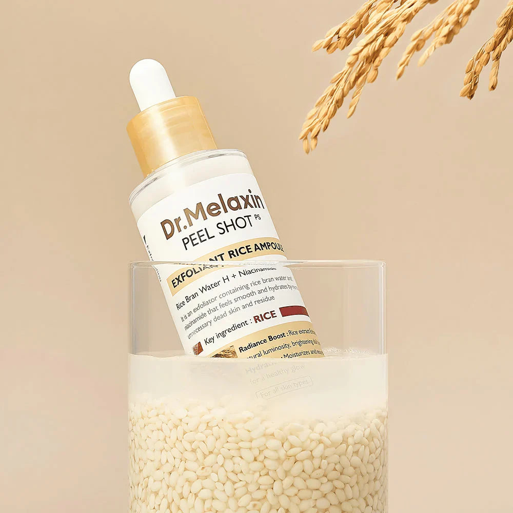 Dr melaxin peel shot exfoliating white rice ampoule